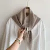 100% Cachecol Triângulo de Lã Australiana Listrado Xale Turbante Tricotado Cachecol Pequeno Multifuncional Coreano Feminino