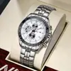 Nary/Nai Rui Popular Masculino Pulseira de Aço Calendário À Prova d'Água Esportivo Relógio de Quartzo 8026 Novo Link