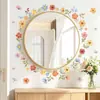 Estilo Fresco Retro Planta Flor Habitación Sala de Estar Decoración de Pared Pegatina de Pared PVC Autoadhesivo Flor Gabinete Pegatina