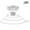 Venta Caliente Transfronteriza Ventosa de Tornillo de 32 mm Ventosa de Tuerca Transparente M4M5M6 con Rosca Longitud 6-15 mm