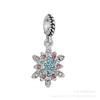 Colgante de estrella copo de nieve de cristal oro rosa accesorios para pulsera DIY reno y árbol de Navidad estrellado cuentas sueltas con cuentas