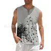 2024 Amazon wish Estación Independiente Vende Chaleco Casual sin Mangas de Color Sólido Estampado para Hombre Camisas para Hombre