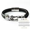 Pulseira de Couro de Aço Inoxidável Pulseira para Homens Lovemyson Pulseira Torcida Magnética de Aço Inoxidável Pulseira Pulseira