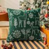Funda de Almohada de Vellón Corto de Alce Navideño para el Hogar, Sofá, Dormitorio, Decoración Festiva Americana, Funda de Almohada de Árbol de Navidad