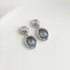 Pendientes Irregulares de Cielo Estrellado Azul Estilo Francés, Pendientes Femeninos, Pendientes Únicos y Hermosos, Pendientes Estilo Vacaciones