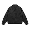 Chaqueta de gamuza para hombre con cuello mao, abrigo corto versátil vintage para primavera y otoño, top moderno estilo biker con cuello de solapa