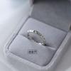 Anillo de plata esterlina 925 estilo japonés coreano simple con textura cóncava-convexa sensación anillo de dedo abierto ajustable femenino estilo frío ins