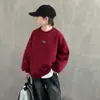 Moletom Estilo Primavera e Outono para Meninos 2026 Novo Estilo para Crianças de Média e Idade Roupas de Outono Casual Solto Manga Longa Lindo Top de Outono para Crianças