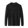 Nuevo Suéter de Punto de Seda de Morera y Cachemira para Hombre Otoño/Invierno 2025 Jacquard Grueso de Cuello Redondo Suéter Base Anti-Pilling