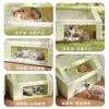 Tienda de Maternidad para Gatos Modelo Nuevo, Tienda Cerrada para Parto de Mascotas para Gatas Embarazadas y Lactantes, Cama para Perros con Estampado Floral Completo