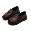 Zapatos Negros de Cuero para Actuación Infantil 2026 Primavera Nuevo Estilo Zapatos Individuales Estilo Británico para Niños Versátiles Slip-On Zapatos Infantiles