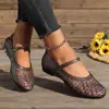 Zapatos Planos Retro Huecos de Nicho para Mujer 2026 Nuevo Modelo de Verano Venta Directa de Fábrica Cómodos Versátiles Planos de Boca Baja para Mujer