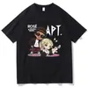 Camiseta Rose Bruno Mars Apt Moda Masculina/Feminina Harajuku Camiseta Gráfica Unissex Alta Qualidade EUA