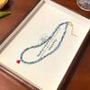 Collar de Cuentas de Piedra Natural Dopamina para Mujer 2025 Nuevo Lujo Ligero de Alta Gama Nicho Cadena Clavícula Gargantilla Accesorios
