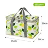 Cesta de picnic aislada de gran capacidad, papel de aluminio grueso, portátil, plegable, adecuada para acampar al aire libre y picnics
