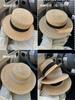 Sombrero de paja de copa plana para mujer, sombrero de verano con protección solar anti-UV para viajar a la playa, sombrero para el sol popular en Internet, sombrero para el sol que combina con todo.