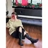 Primer Encuentro Botas Largas de Verano para Mujer Negras 2026 Nuevo Estilo Desértico Botas Largas Vaqueras Western
