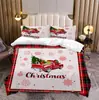 Juego de tres piezas de textiles para el hogar navideños, impresión digital personalizada, funda de edredón y funda de almohada de tela cepillada de 90 g, directo de fábrica