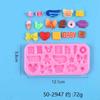Molde de silicona para paletas de caramelo DIY, cera para pintura de fuego, molde para azúcar QQ, resina, pegamento en crema, accesorios para pegatinas de teléfono móvil, joyería