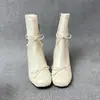Botas Chuyuji Estilo Ballet Francés Tacón Grueso Ajustadas para Mujer con Lazo, Botines Cortos, Nuevas Botas Elásticas Otoño/Invierno 2026