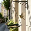 Comedero para pájaros para balcones exteriores, patio exterior colgante, comedero impermeable, comedero de polipropileno para gorriones salvajes