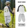 Traje Europeu Masculino Outono Roupa Infantil Bebê Camiseta Manga Longa Calça Esportiva Camiseta Básica Infantil Calça Comprida Primavera e Outono