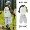 Conjunto de Roupa de Outono para Meninos: Camiseta de Manga Longa e Calça de Moletom para Crianças Pequenas, Roupa Infantil, Camada Base, Calça Longa para Primavera e Outono
