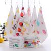 Ganchos de toalha quadrados de desenho animado jacquard escuro multifloral toalha de mão toalha de rosto de bebê jardim de infância barraca maternal e infantil atacado