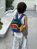 Mochila Infantil Estilo Dopamina 2026 Novo Modelo para Meninos e Meninas, Mochila Pequena Color-Blocking da Moda, Pode Ser Usada como Bolsa de Ombro Único