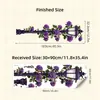 Lámpara de calle de flor violeta hermosa de dibujos animados Pegatinas de pared autoadhesivas Estilo chica Ins Pegatinas decorativas de pared de fondo HS1115F