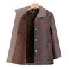 Casaco de Inverno para Vovó, para Mulheres de Meia-Idade e Idosas, Gola Reversível de Lã, Novo Estilo Outono e Inverno para Mãe, Roupas de Veludo de Inverno para Senhoras