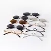 Gafas de Sol Sin Marco Nuevas Transfronterizas para Hombres y Mujeres, Gafas de Sol de Alta Gama Retro para Celebridades de Internet, Gafas con Filtro de Luz Azul, Monturas Lisas