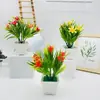 Jardinería Simulada 7 Orquídeas Pequeñas en Maceta Sesión de Fotos Plantas Verdes Flores Artificiales Accesorios Decoración de Sala de Estar Flor Artificial Bonsái