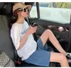 Pantalones Cortos de Pierna Ancha Plisados de Seda de Hielo para Mujer Verano Finos Talla Grande MM Gorditas Moda Sueltos Adelgazantes Cubren la Carne Pantalones de Capa Base de Tres Puntos