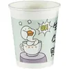 Taza Desechable Taza de Papel Taza de Agua Dibujo Animado Patrón Lindo Comercial Oficina Hogar Grado Alimenticio 250 ml Engrosada
