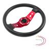 Juego Competitivo de Modificación de Automóviles Volante de 13 Pulgadas 320 mm Redondo Volante de Carreras Cuero PU Transfronterizo