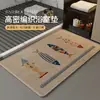 Alfombra de Piso Tejida de Lino para Baño Entrada al Baño Absorbente de Agua Antideslizante Felpudo para Inodoro Lavabo Resistente a Manchas Resistente a Caídas Alfombra