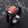 Anillo de diamantes cuadrados de venta caliente transfronteriza de Amazon, anillo de diamantes con borde retro europeo y americano, anillo de diamantes completo, anillo de joyería personalizado de moda