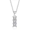 Cadena para Clavícula de Zirconia Popular Transfronteriza Europea y Americana, Collar con Colgante Simple y de Nicho Venta Directa de Fábrica