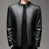 Chaqueta de Piel Genuina Haining para Hombre Nueva Temporada Primavera y Otoño 2025 Ropa para Papá Chaqueta Gruesa de Piel de Vaca con Forro Polar Chaqueta para Hombre
