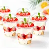 Envío de fábrica 150ml taza cuadrada de gelatina taza de postre para pudín taza para tiramisú taza desechable de plástico para mousse