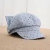 Sombrero Octagonal de Lunares Estilo Coreano para Mujer, Nueva Moda de Otoño, Boina Elegante que Hace que la Cara Parezca Más Pequeña, Gorra Artística de Boina para Pintor
