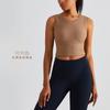 Chaleco de Yoga Acanalado para Mujer, Top de Yoga de Verano de Alta Intensidad, Espalda Hermosa, A Prueba de Golpes con Almohadillas en el Pecho, Sujetador Fitness para Ropa Exterior