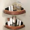 Estante para Toallas de Baño de Nogal Hogareño Sin Taladro Montado en Pared Aluminio Espacial Juego de Estantes de Almacenamiento para Baño