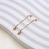 Pendientes de borlas de estrella hueca de estilo coreano, venta caliente transfronteriza, combinables con todo, pendientes de acero de titanio de estilo frío.