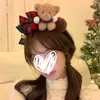 Diadema de Oso Navideño Adorno para la Cabeza Navideño Pasador Decorativo Regalo Accesorios para el Cabello Sombrero de Cumpleaños Pasador Diadema Accesorios