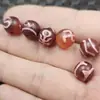Ágata Revestida, Contas Dzi de 10.000 Caracteres, Contas Soltas de Jade, Dente de Tigre Nobre Desejoso, Contas Dzi Ondas d'Água S 10 mm, Contas para Joias