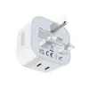 Carregador pd20w de venda quente transfronteiriço adequado para carregador Samsung Apple 15 20w plugue padrão UK porta dupla C carga rápida