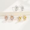 Pendientes de Plata de Ley 925 Soporte Vacío para Mujer Plata Antigua Arena Dorada Retro Soporte para Pendientes DIY Pendientes de Perla de Cera de Abeja Soporte Vacío