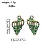 Serie Oceánica Joyería DIY Aleación Galvanizada Delfín y Varios Peces Colgantes Pendientes Verdes Materiales para Collares Accesorios